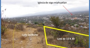 Lote en venta,  de 15 x 50  Santiago Miahuatlan